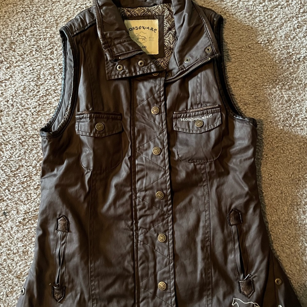 Women's Brown equestrian vest